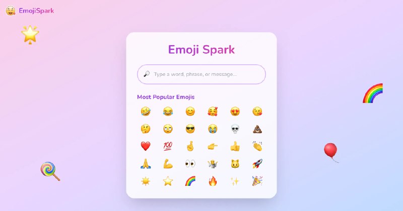 Emoji Spark ✨ | AI Emoji Finder: Search, Copy & Paste Emojis Easily